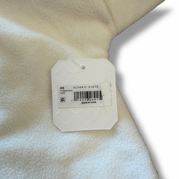 Altar’d State Brisk Sherpa Pullover Jacket Ivory White Fleece Half Zip Sweater M - Picture 8 of 10